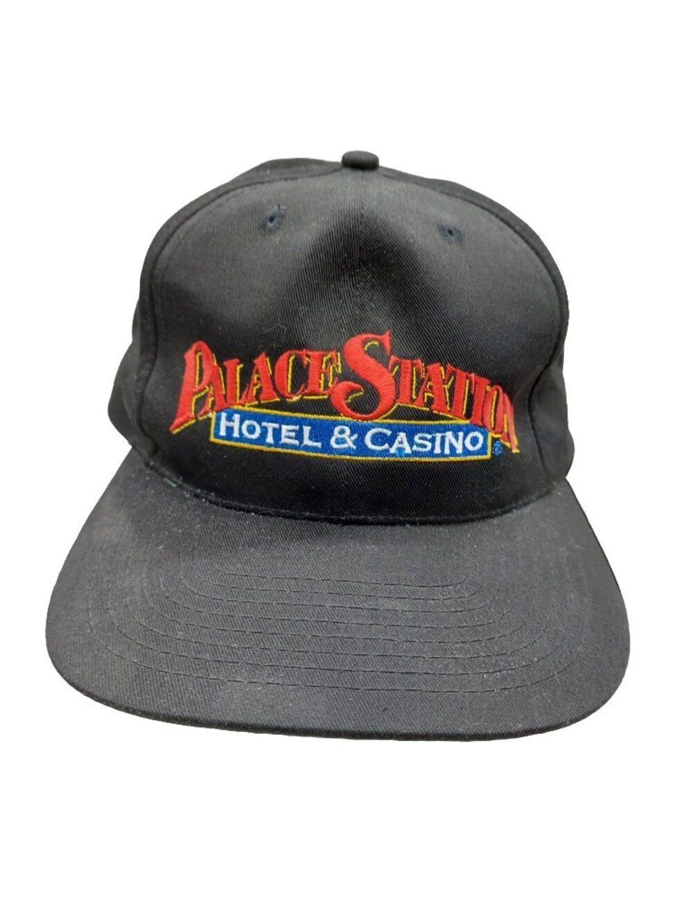 Palace Station Hotel & Casino Black Snapback Hat Cap Embroidered